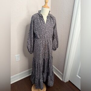 Joyfolie Floral Gray Kids Casual Dress